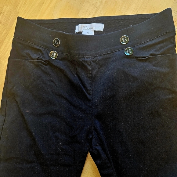 89th & Madison Stretch Pull-on Pants Black Straight-Leg Petite Small - Picture 11 of 15